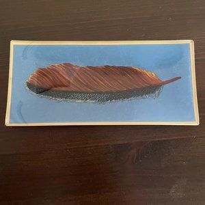 Chloe and Isabel "In Fine Feather" Glass Tray